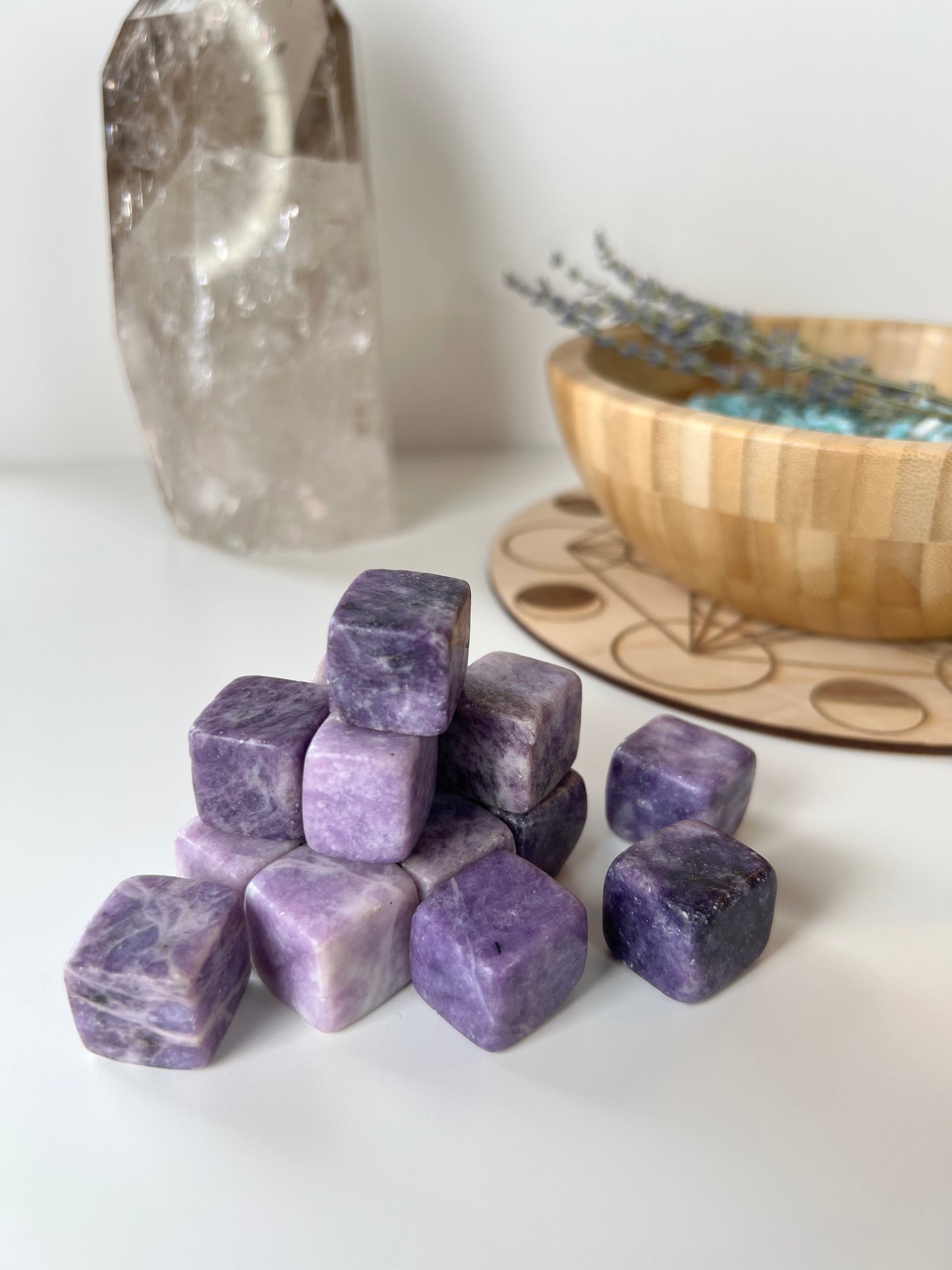 Lepidolite Cube