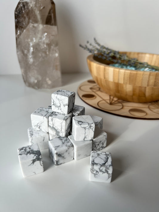 Howlite Cube