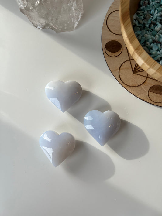 Blue Chalcedony Heart