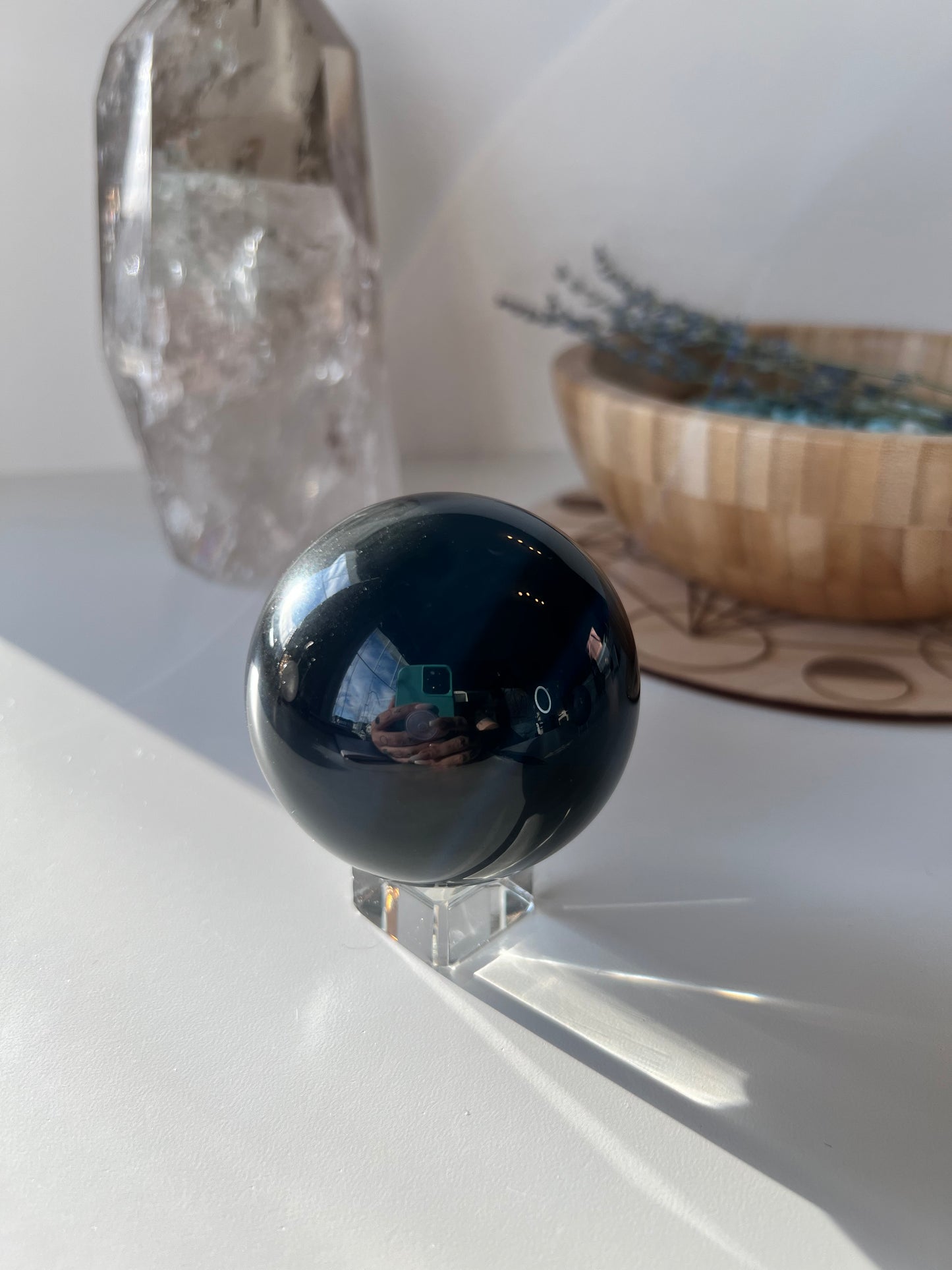 Rainbow Obsidian Sphere