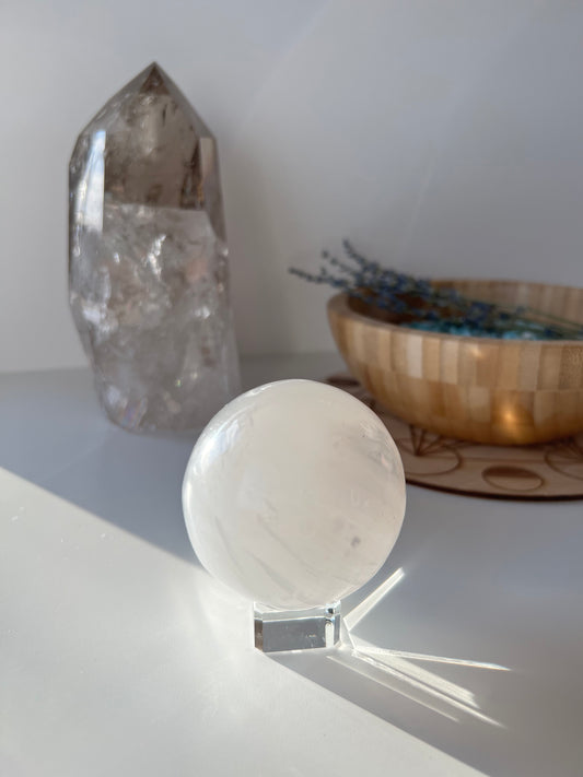 Satin Spar/Selenite Sphere