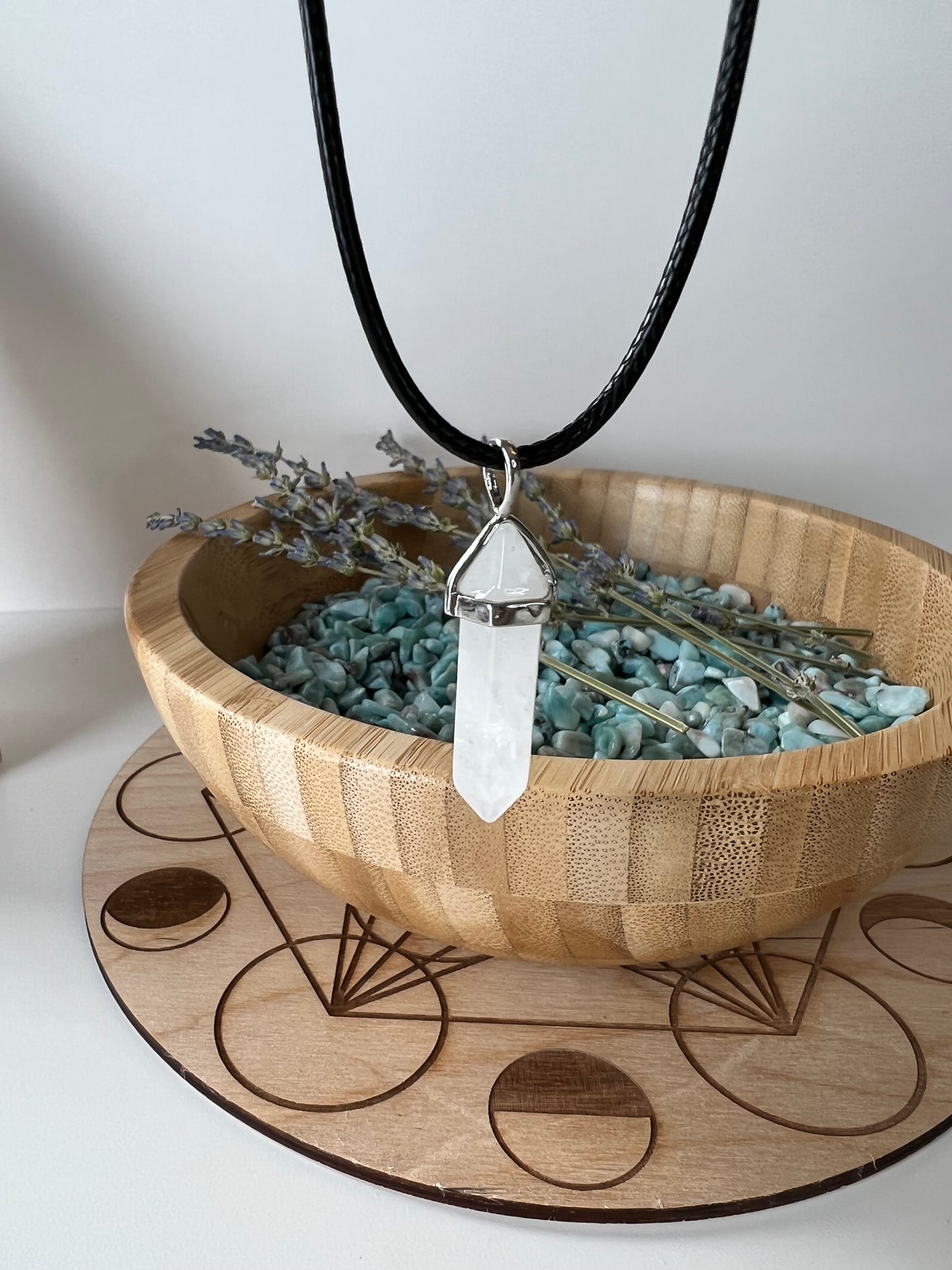 Clear Quartz Point Necklace