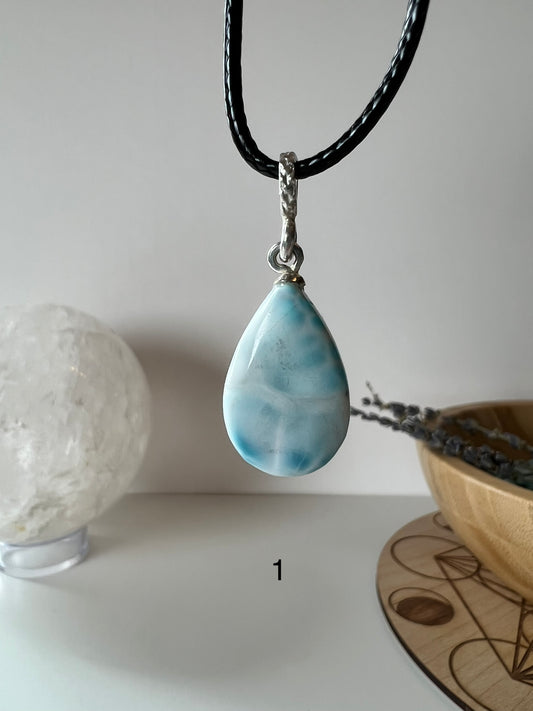 Larimar Teardrop Necklace 1