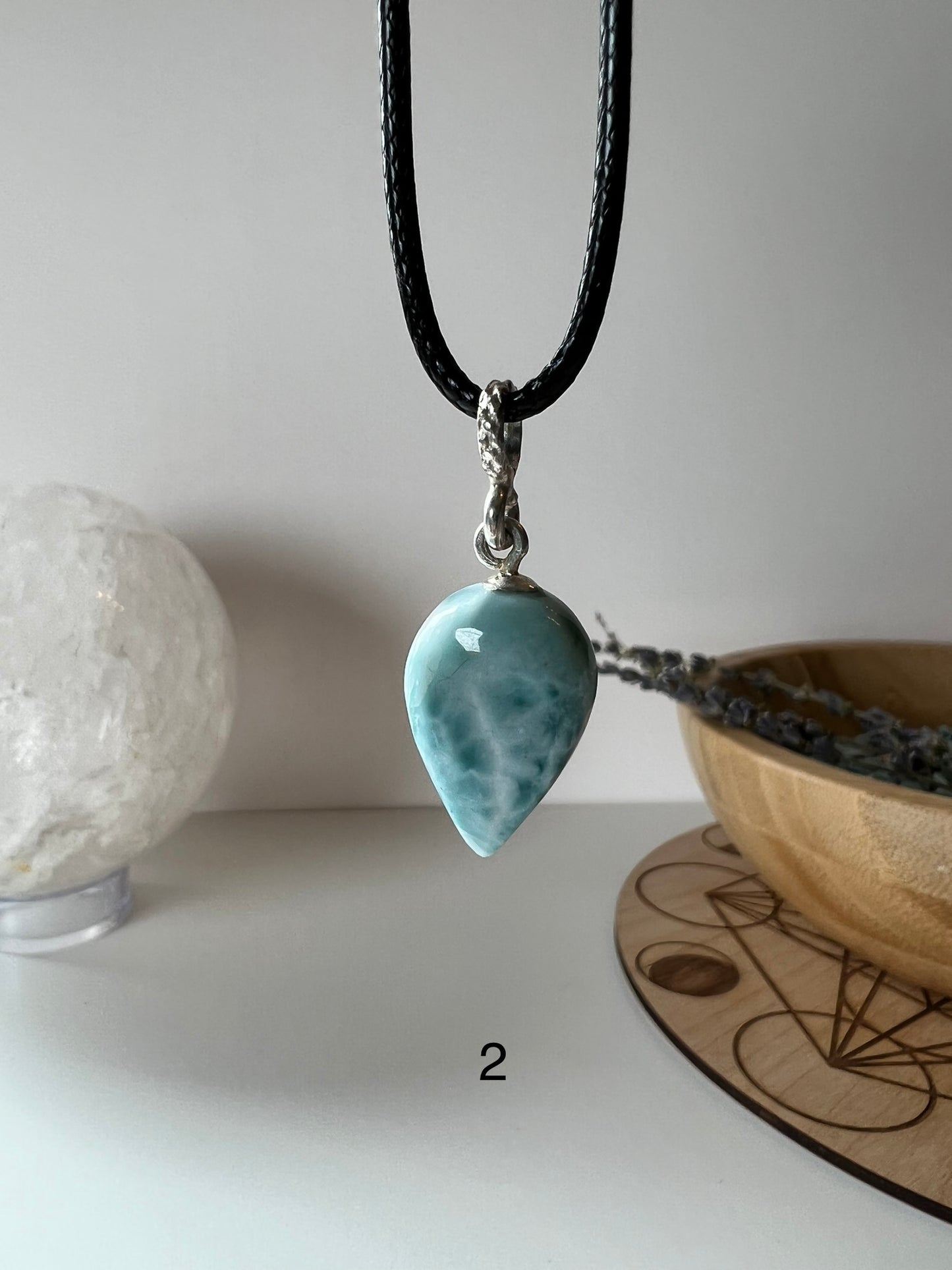 Larimar Teardrop Necklace 2