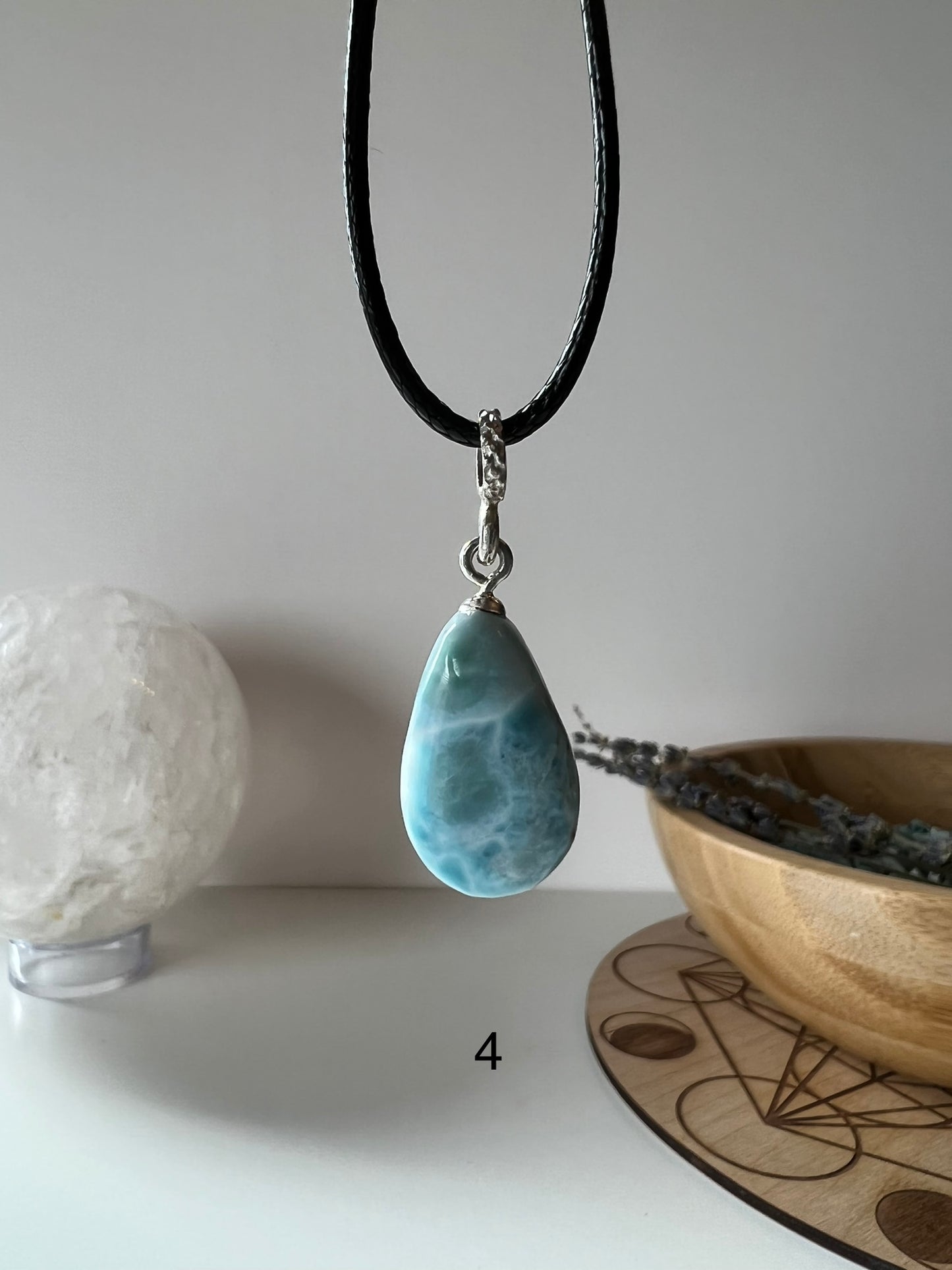 Larimar Teardrop Necklace 4