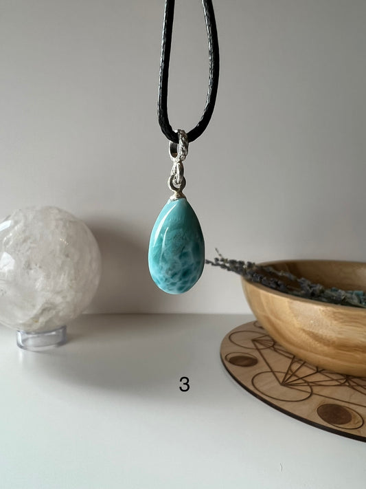 Larimar Teardrop Necklace 3