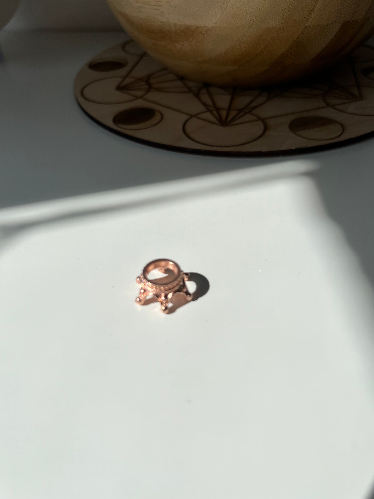 Small Rose Gold Sphere Stand