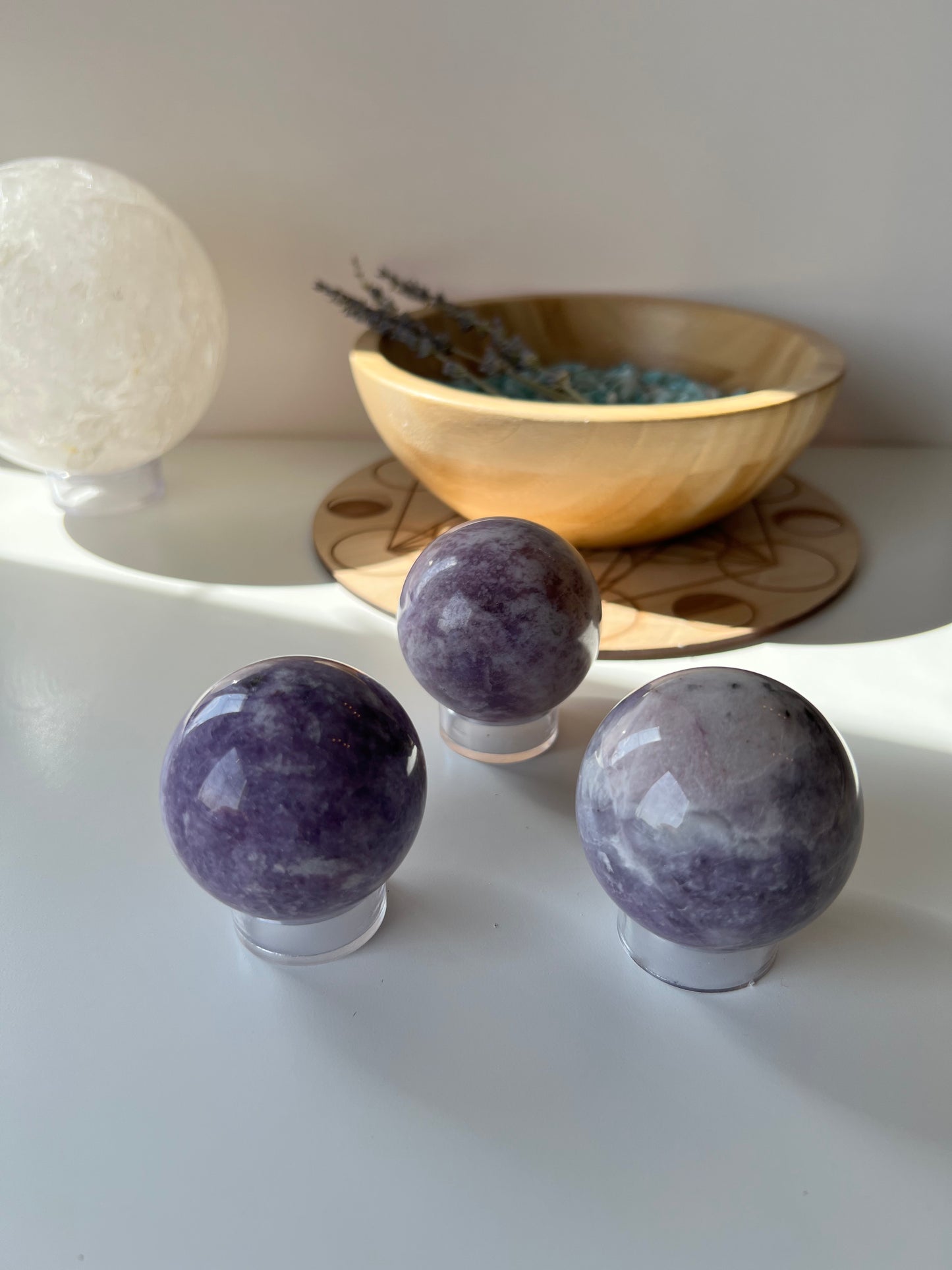 Lepidolite Sphere 1