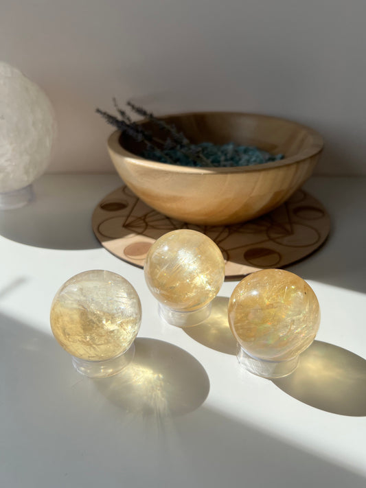 Golden Calcite Sphere