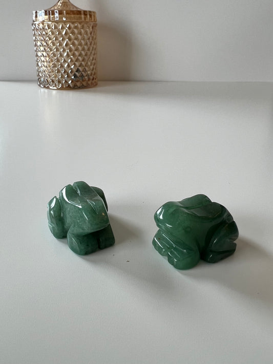 Green Aventurine Frog