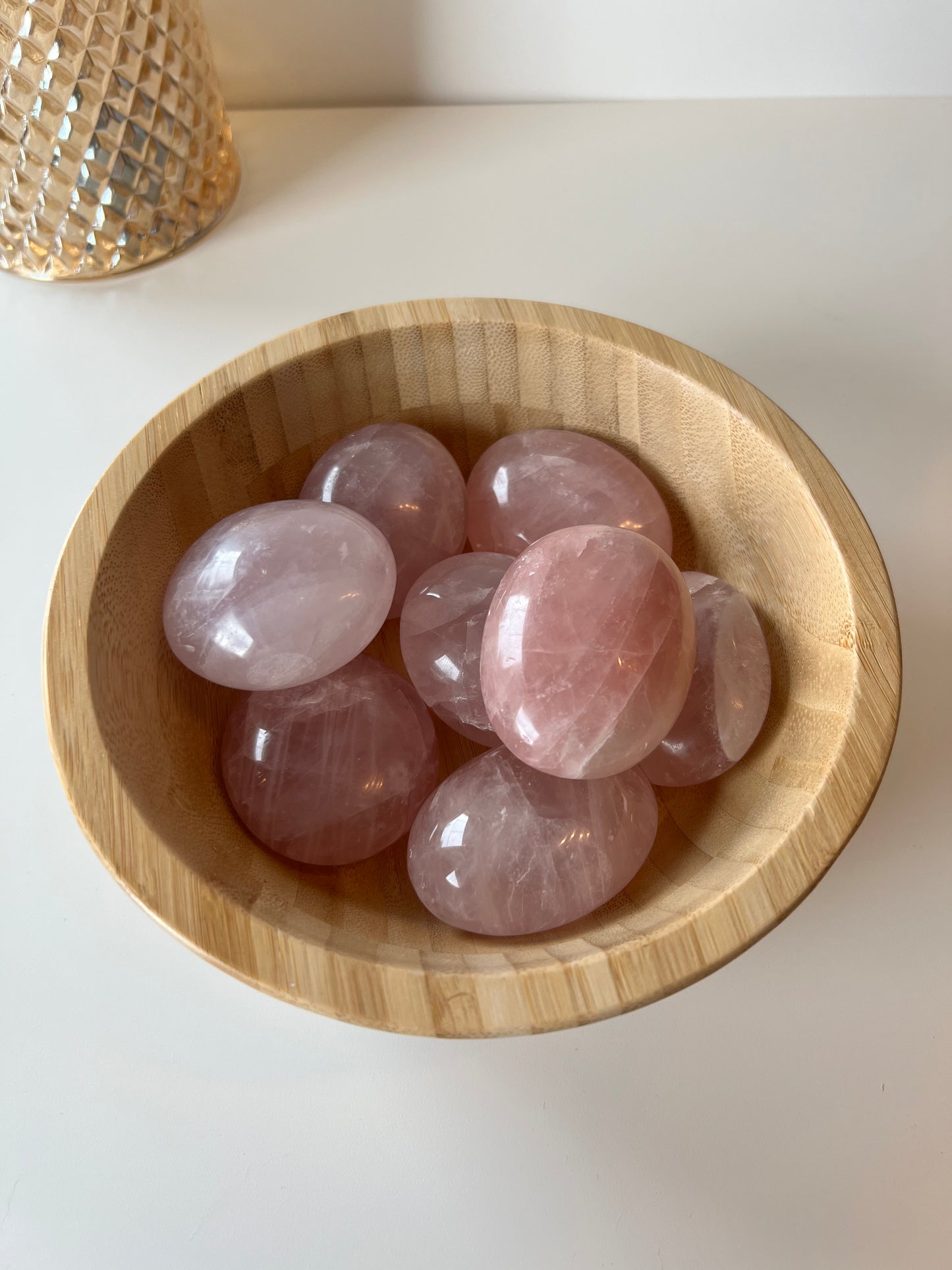 Rose Quartz Palm Stone