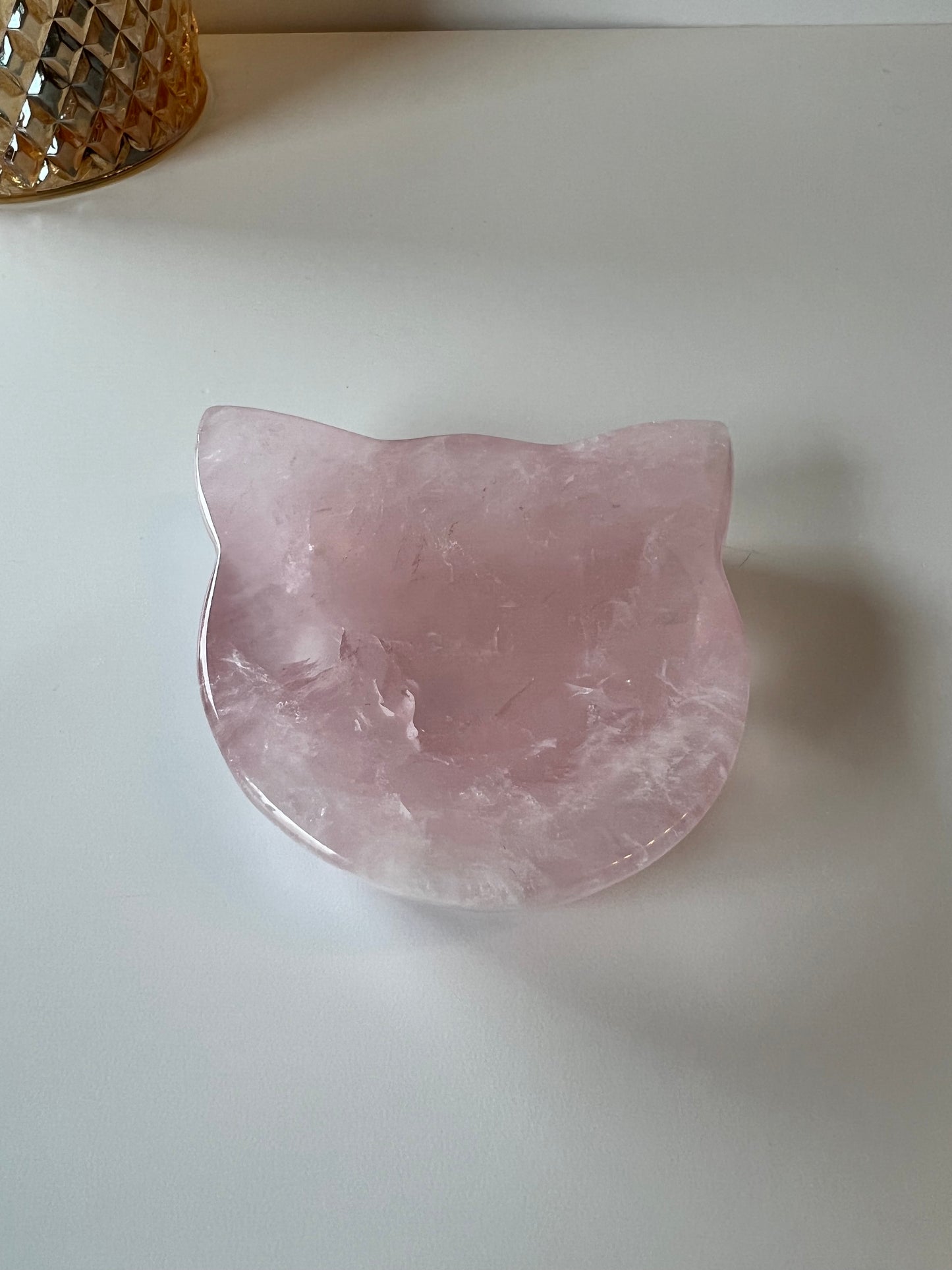 Rose Quartz Kitty Bowl