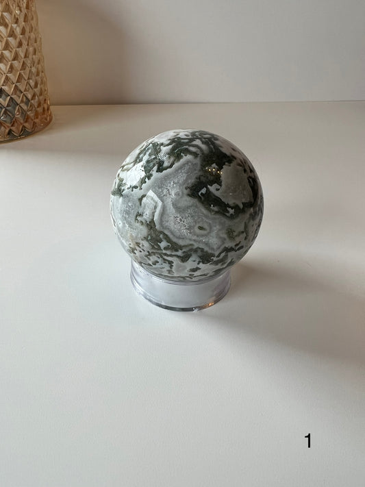 Moss Agate Sphere 1