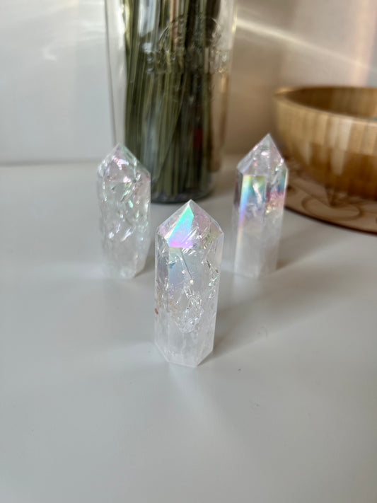 Angel Aura Fire and Ice Quartz Tower